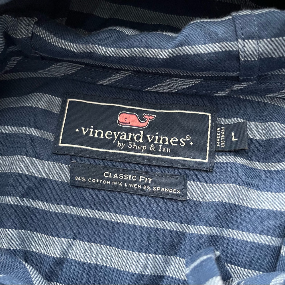 Vineyard Vines Andros Stripe Pullover Hoodie in Moonshine - Picture 6 of 7